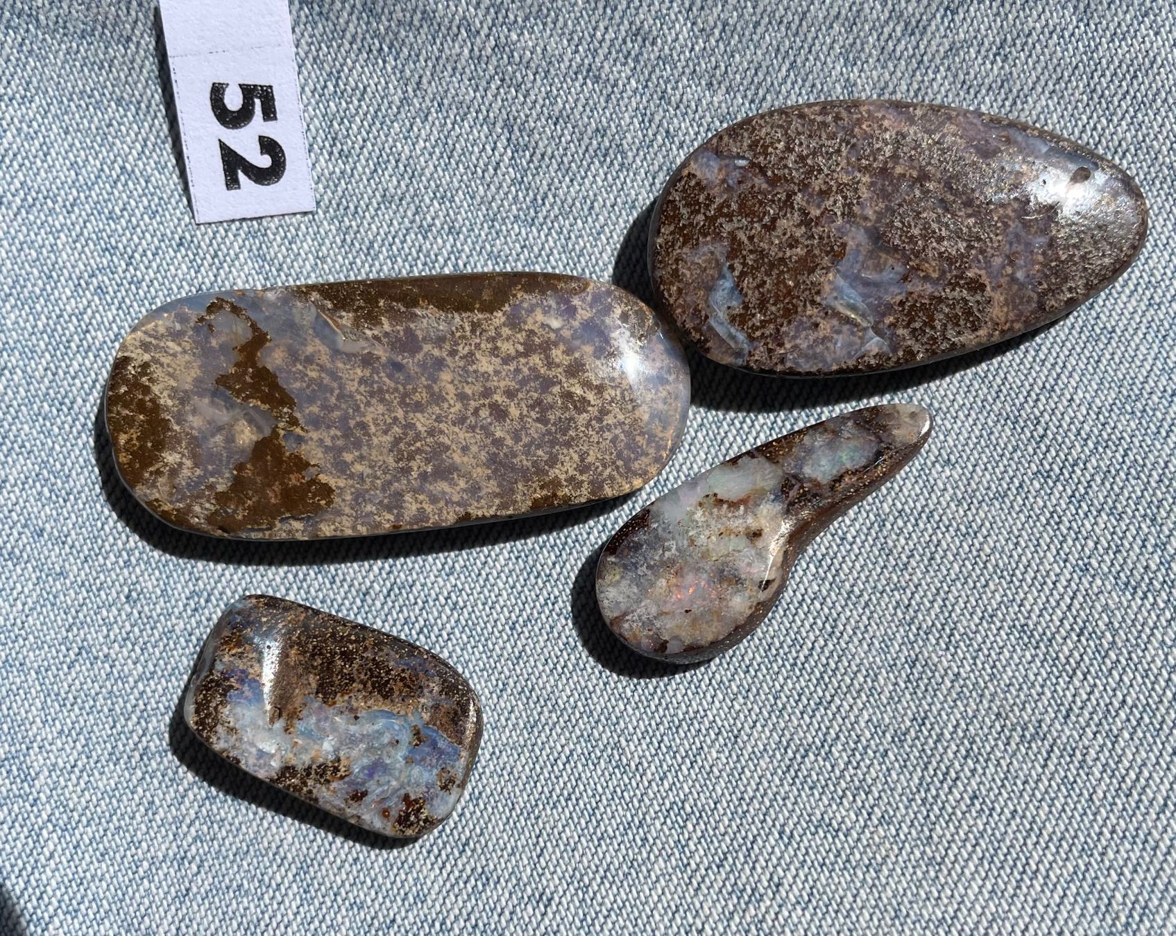 Fossilien: 4 Cabochon Opal echt  neu gross       TOP Geschenk Idee – Neu und originalverpackt aus Leuggern von gemshow 8