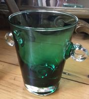 Eleganter Vintage Champagnerkühler Grün Glas