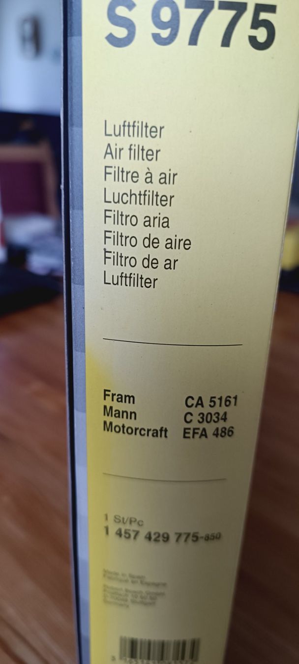 Ford Tutti pezzi di ricambio auto: Bosch S 9775 Luftfilter Ford – Nuovo e nell'imballaggio originale da Münchwilen TG venduto da Gandalf126 2