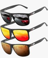 3 Sonnenbrillen polarisiert Unisex schwarz neu