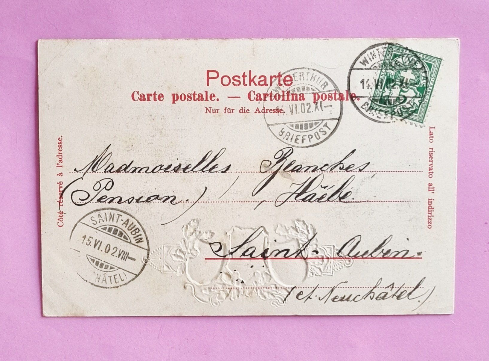 Cartes postales: Winterthur - Bahnhof - Bahnhofplatz - 1902 – D'occasion à Rothrist par RROENK 1