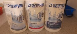 Delphin Poolchemie 3x1L (Filterreiniger, Algizid Blau, Hä...