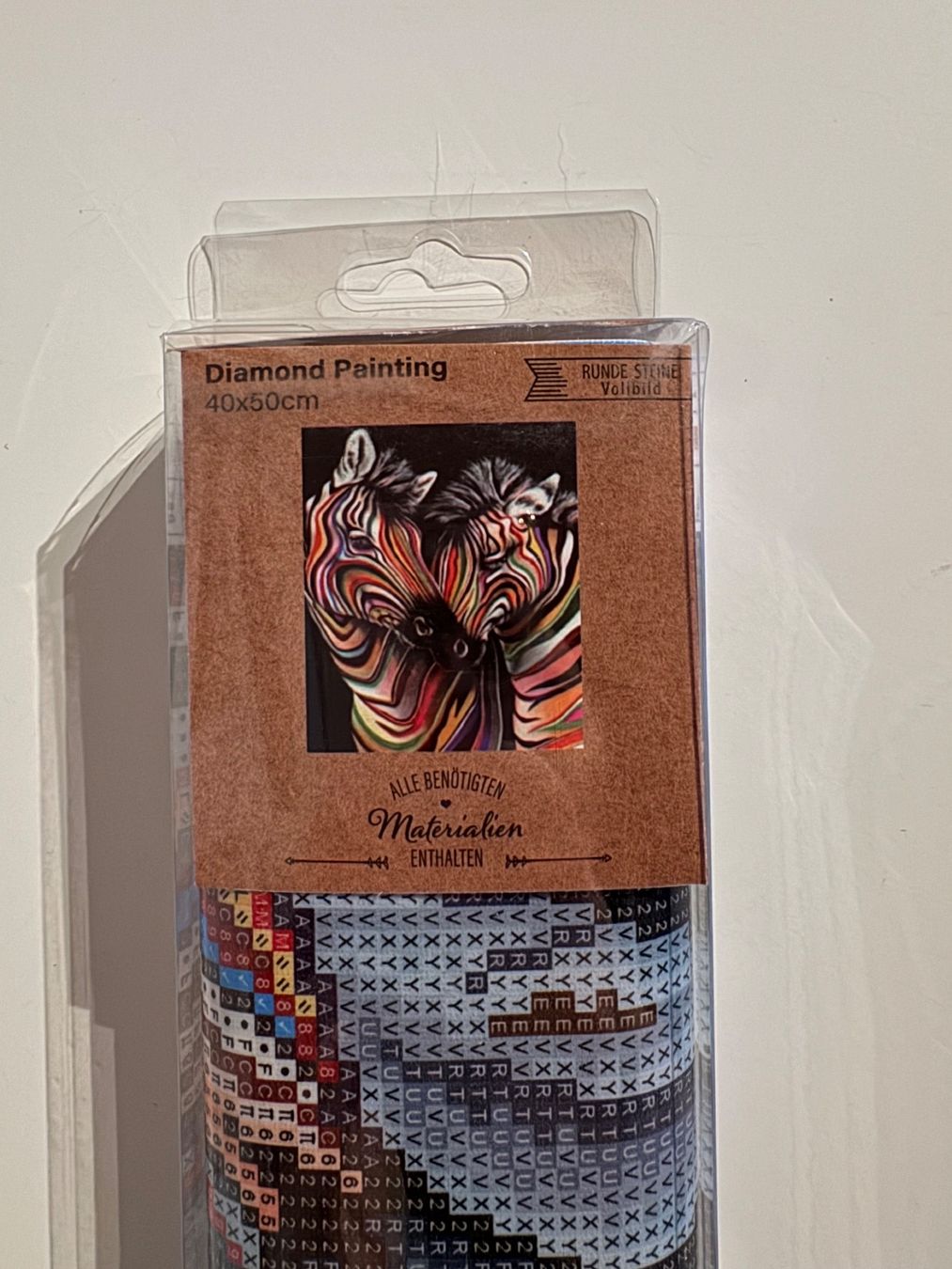 Kit bricolage: Diamond Painting leuchtende Zebra – Nuovo e nell'imballaggio originale da Grosswangen venduto da Second_hand_paradise