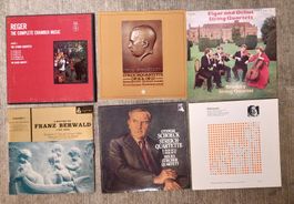8 LPs mit Streichquartetten von Reger, Hindemith, Berwald...