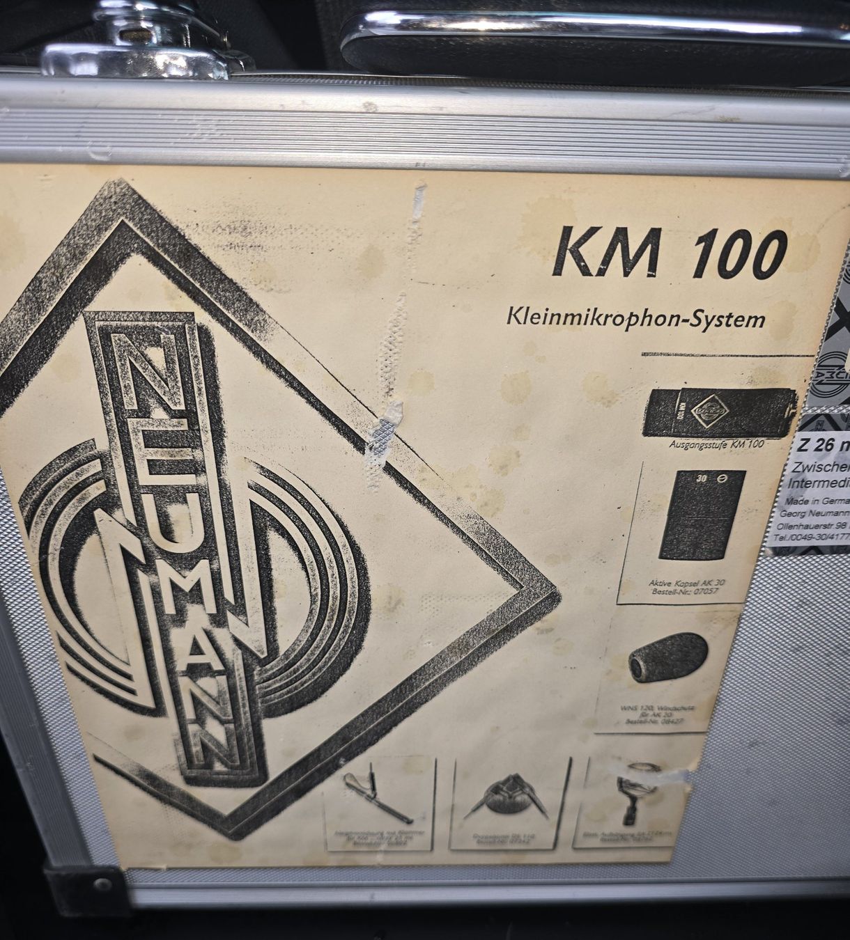 Neumann Microfoni: 2 Stück Neumann km 100 modular Kleinmicrofon mit Koffer – Usato da Erlinsbach SO venduto da Kunst-Boutique 6