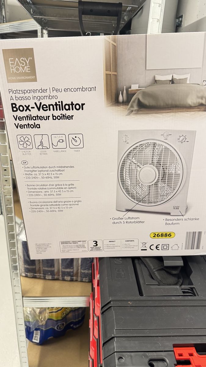 Ventilatoren: Kompakter Box-Ventilator EASY HOME neuwertig – Neu und originalverpackt aus St. Margrethen SG von  1
