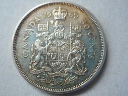 1965  50 Cents Canada silber