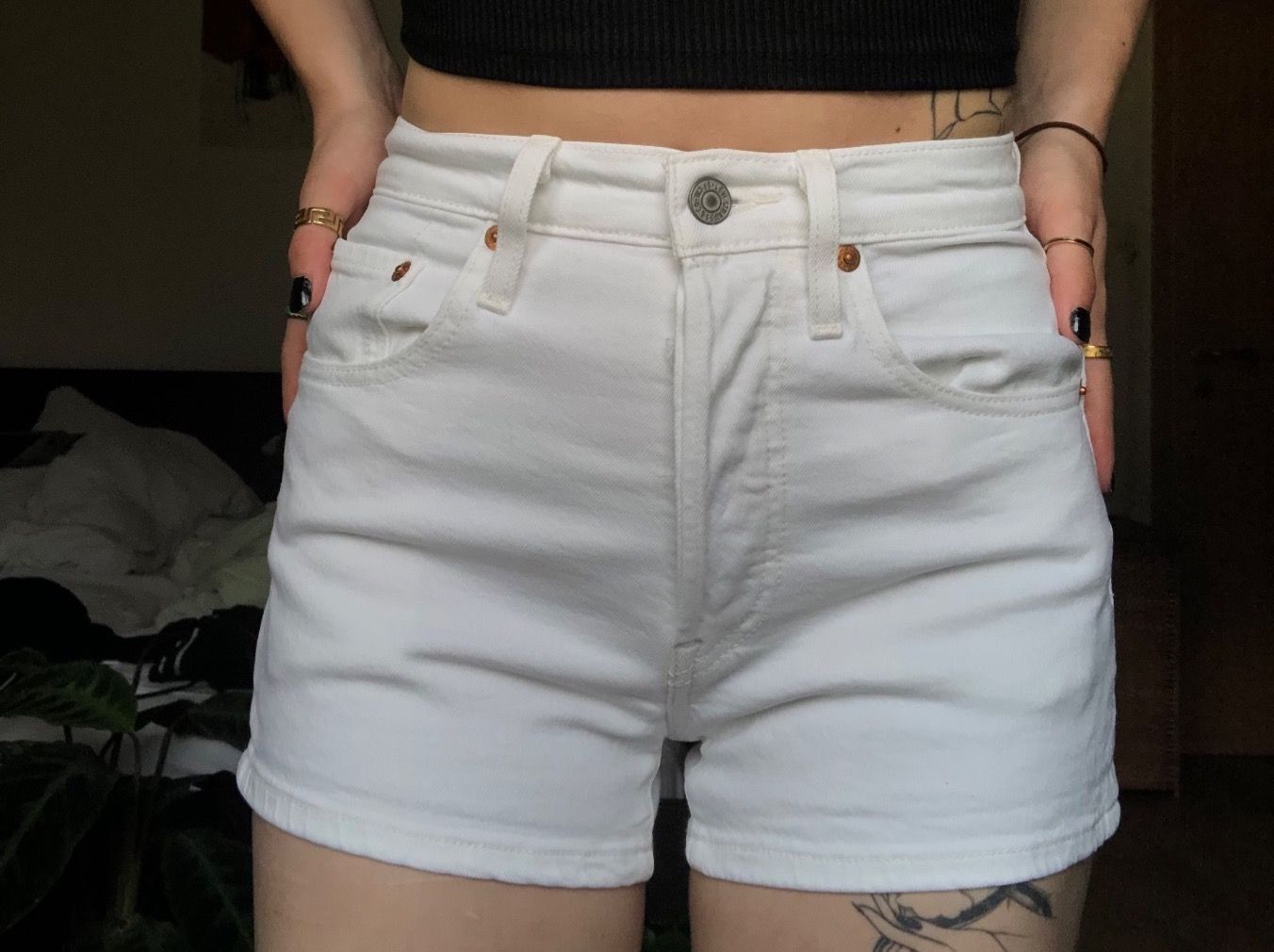 Levi's Pantaloni: Short Levi’s blanc – Usato da Saignelégier venduto da froglover16 1
