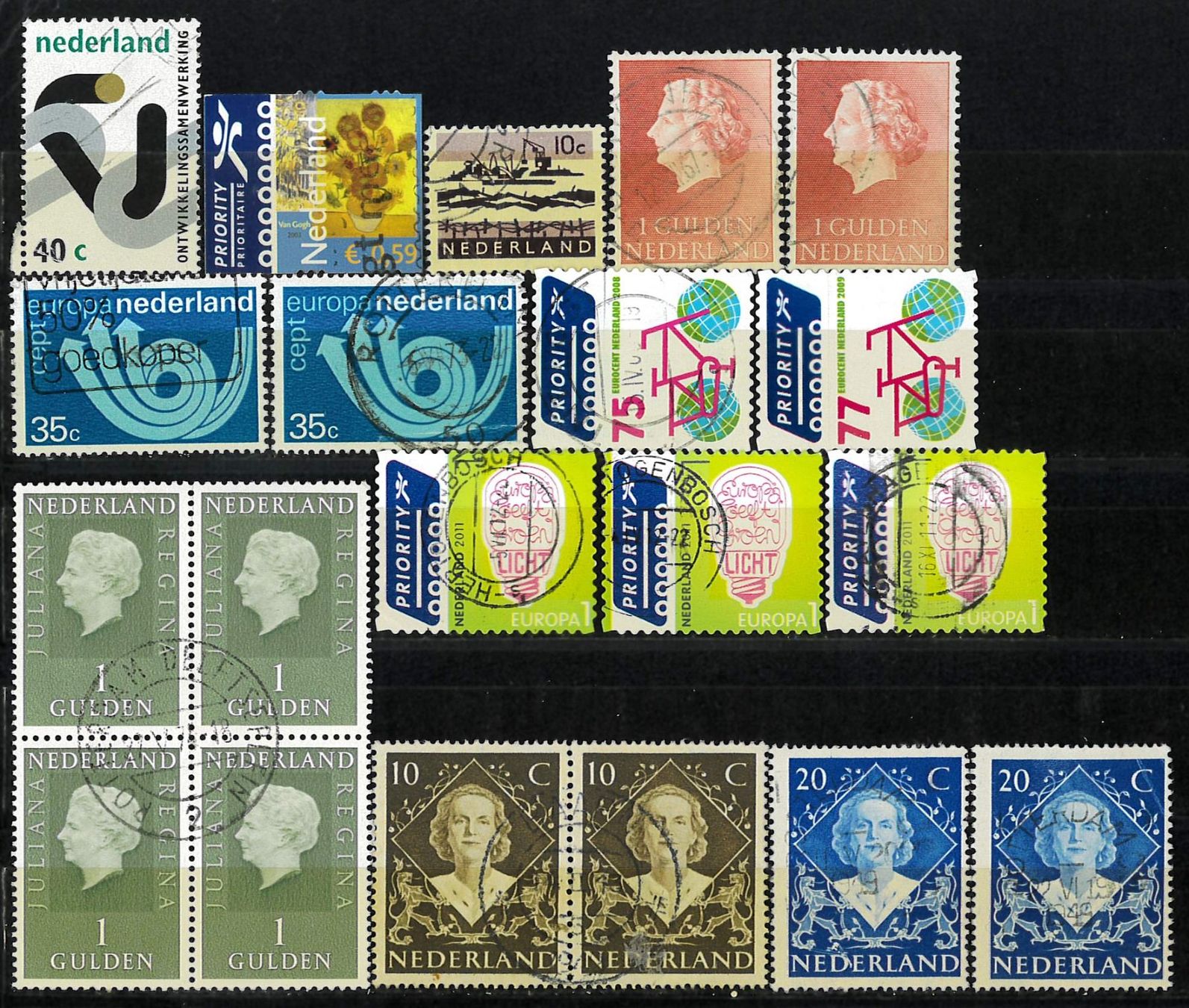 Tutti i francobolli: Schönes Lot Briefmarken Niederlande Nr. 4 – Usato da Fahrwangen venduto da Venez