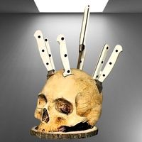 🖤 ☠️ Totenkopf Messerblock – Stylisch & düster ☠️ 🖤