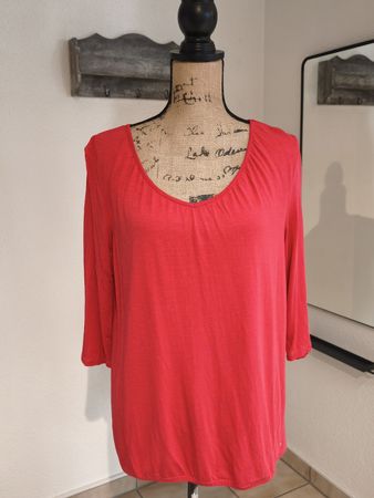 s.Oliver Damen Shirt Grösse 42 rot 3/4 Arm guter Zustand