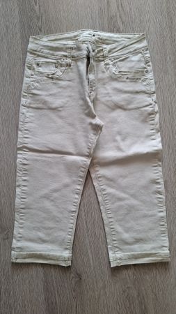 Kurze Damen Jeans. beige Grösse 34/XS 