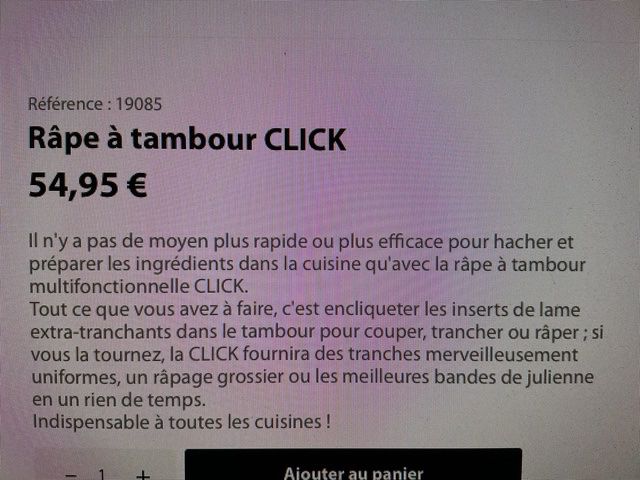 Elettrodomestici da cucina: Râpe à tambour CLICK - Complète, bon état – Usato da Le Lignon venduto da Gwen77 5