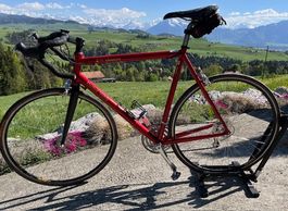 Rennvelo mit Carbon-Gabel