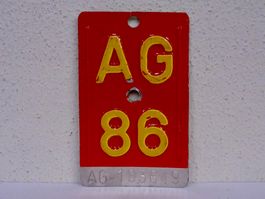 AG 86 VELONUMMER - FAHRRADSCHILD