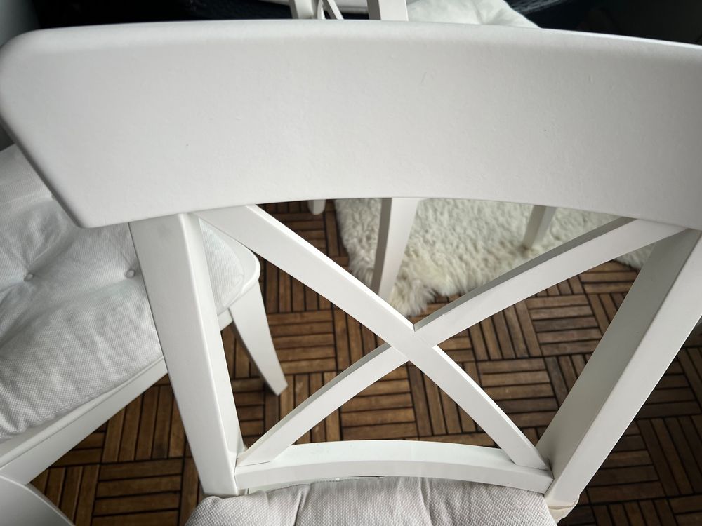 Ikea Holzstühle Weiss 4x Kaufen auf Ricardo
