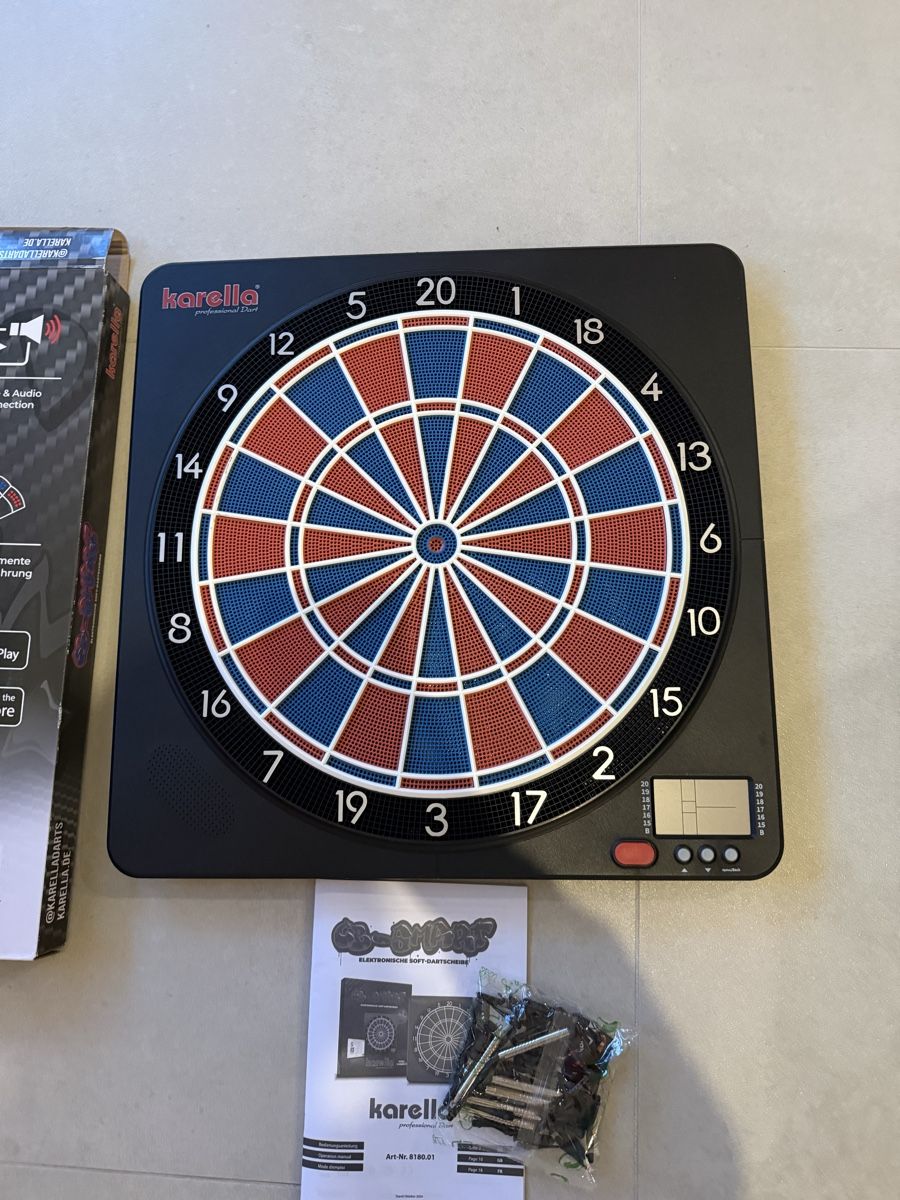 Tiro con l'arco: Karella CB-Smart Dartscheibe mit Bluetooth für Tablett/Handy – Nuovo (secondo la descrizione) da Oberurnen venduto da Kokosbluete 2