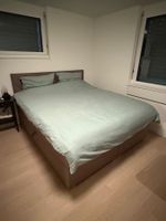 Boxspringbett mit Stauraum ESQUIRE Stoff Taupe 180 x 200 cm