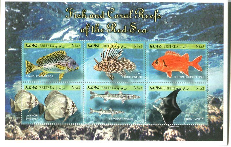 Tutti i francobolli: Block "Fische". Eritrea. – Nuovo e nell'imballaggio originale da Basel venduto da Butsch5