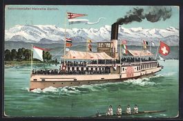 Zürich, Binnenschiff und Salondampfer H
