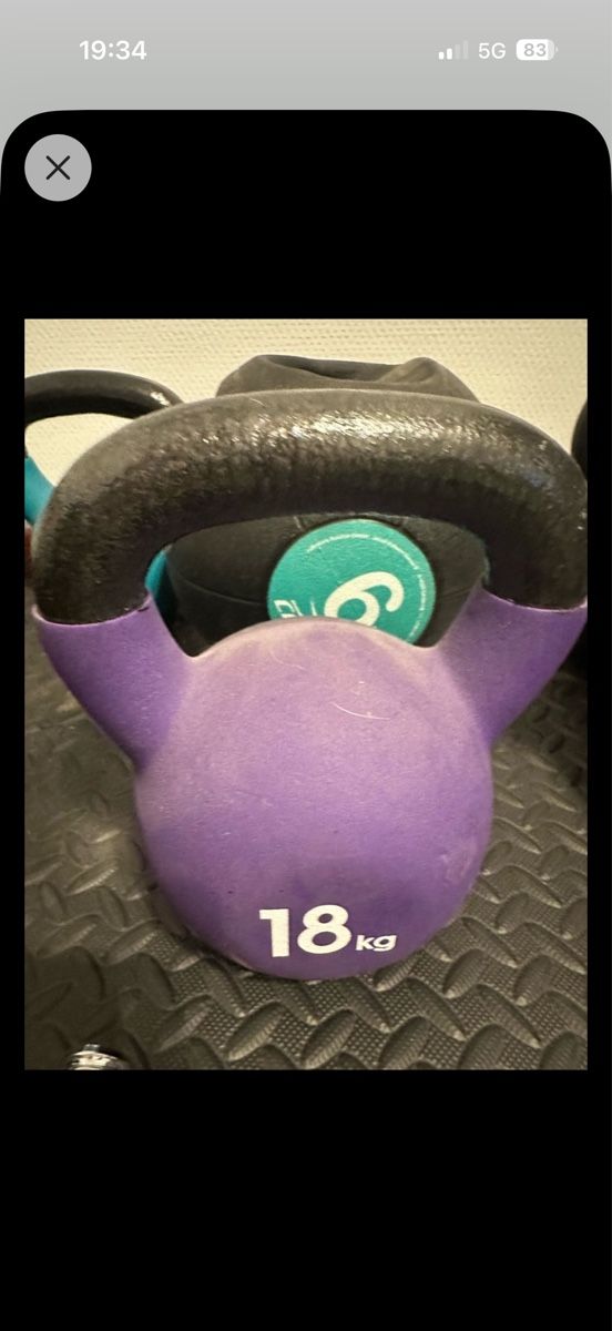 Hanteln & Gewichte: Kettlebell mit Gummimantel 18kg – Gebraucht aus Grabs von MGsavchey