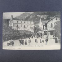 1903, Vitznau HOTEL RIGI-BAHN, Ansichtskarte belebt