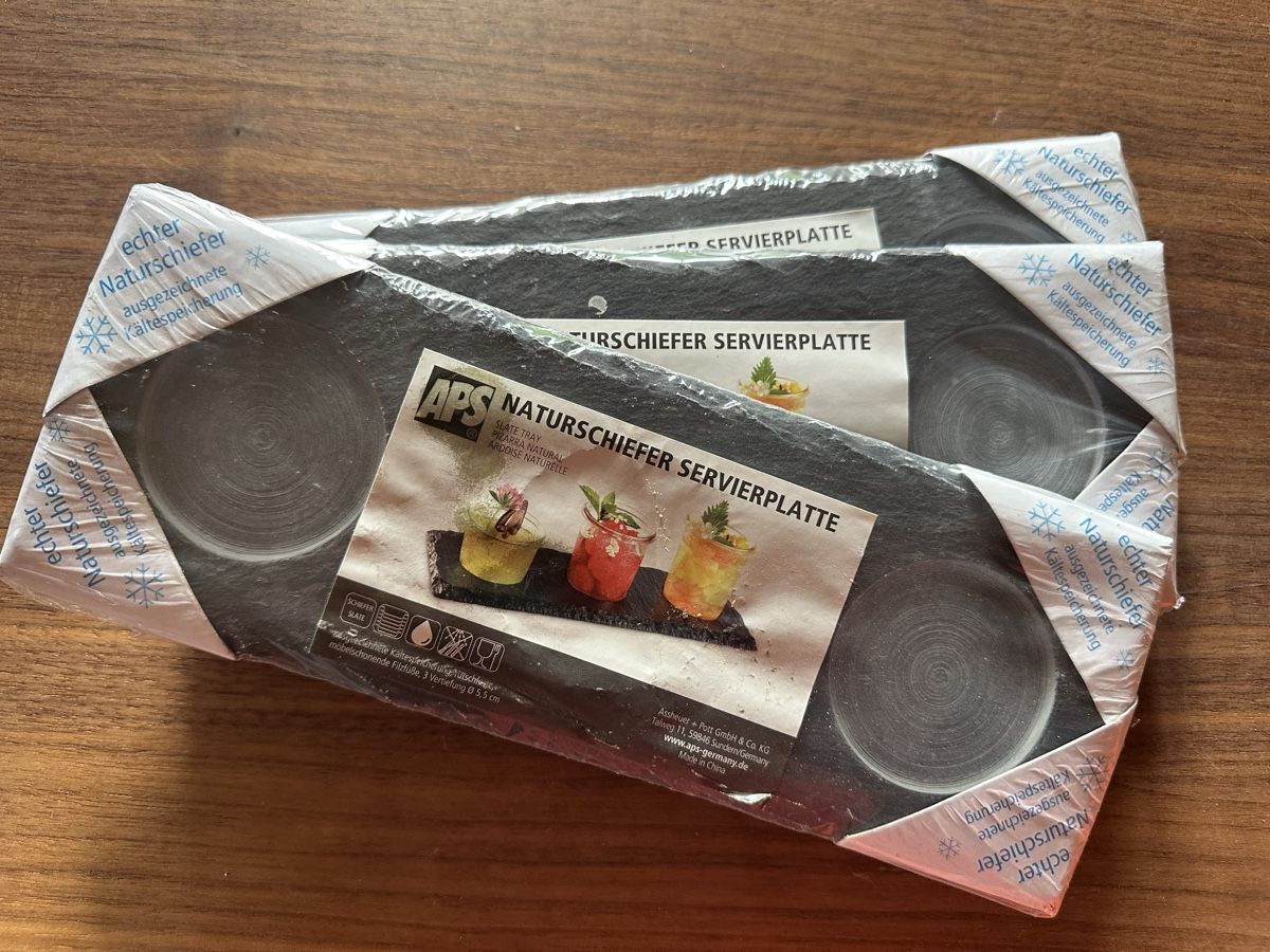 Piatti di portata: Neue APS Naturschiefer Servierplatte – Nuovo e nell'imballaggio originale da Zollikofen venduto da Taximan89 2