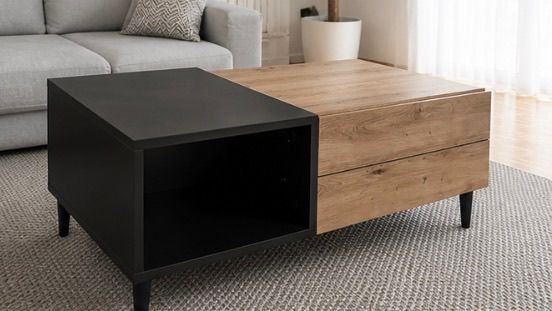 TV Möbel: Couchtisch, Wohnzimmertisch, Holz und Schwarz – Gebraucht aus Widnau von mag_5c6t