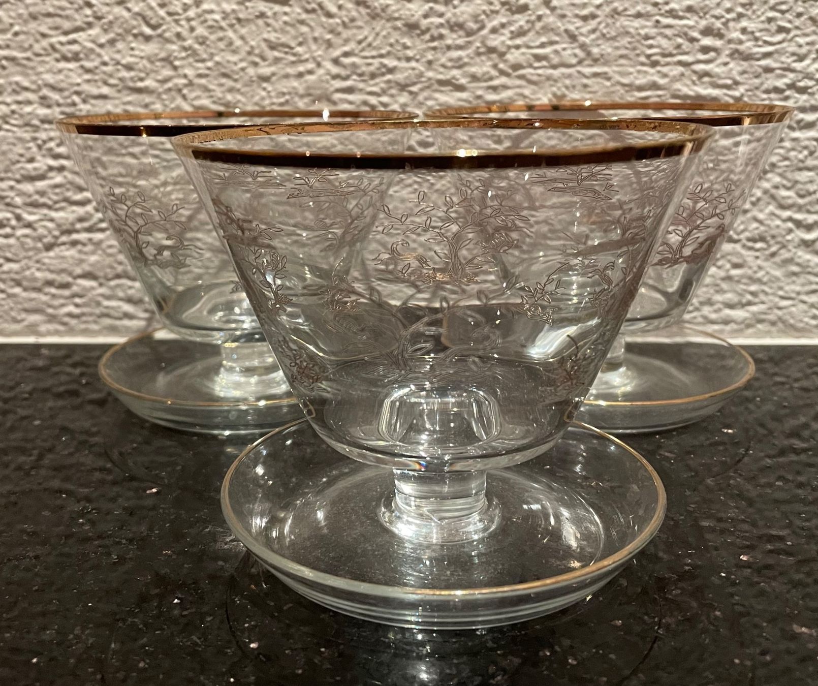 Bicchieri: 3 Vintage Dessertgläser – Usato da Niederweningen venduto da baghirac