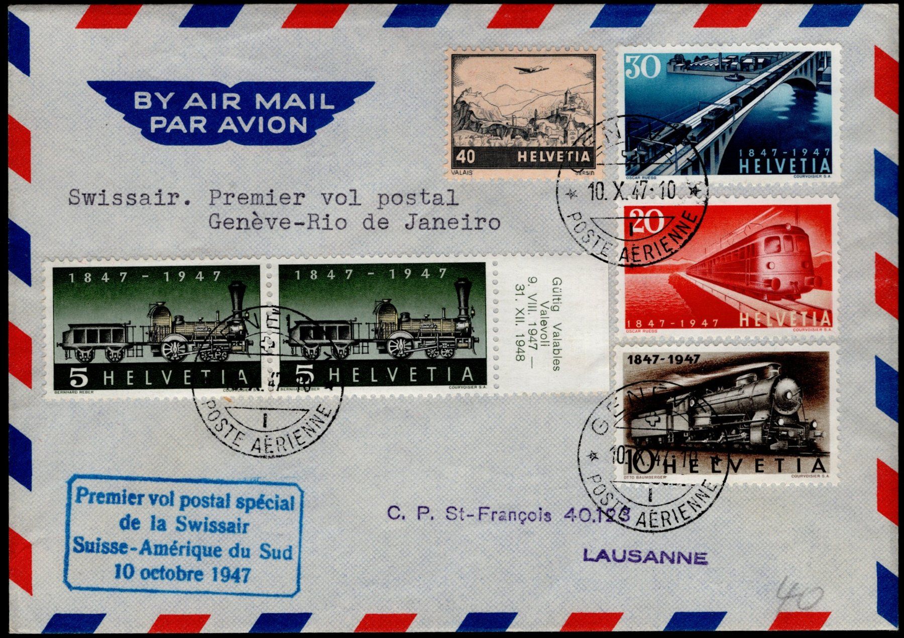 Tutti i francobolli: Tolle Sammlung Flugpostbelege – Usato da Horw venduto da pilatusmail 5