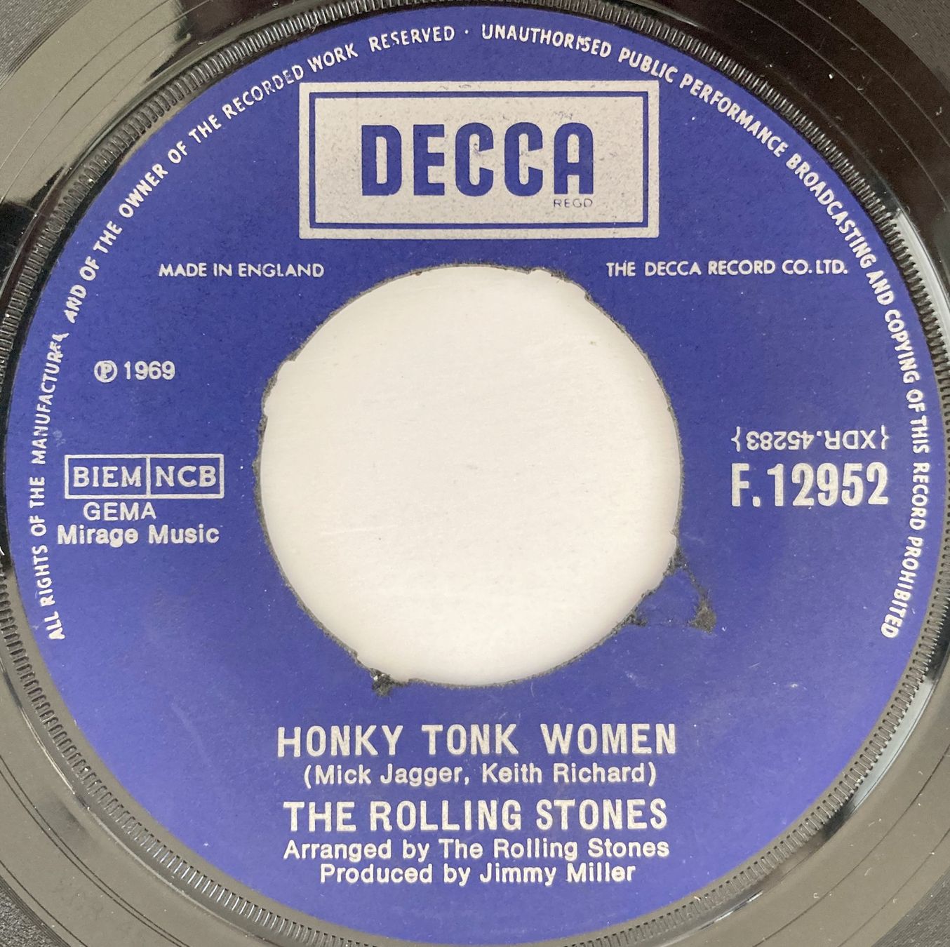 Schallplatten: ROLLING STONES - HONKY TONK WOMEN – Gebraucht aus Bottens von hotter-than-hell 2