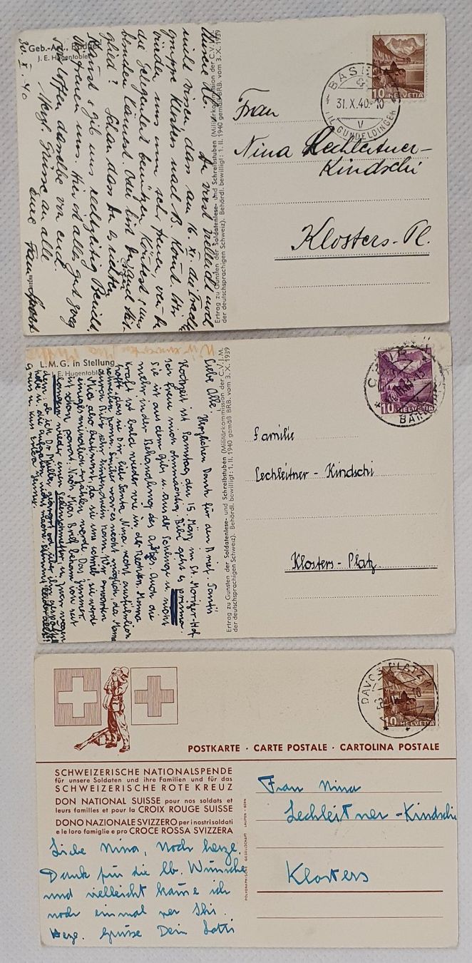 Cartoline postali: 3 Militärkarten – Usato da Kreuzlingen venduto da Rschweiz1 1