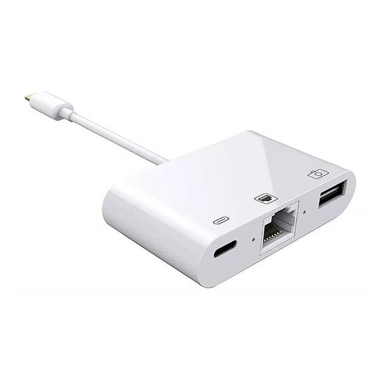 Lightning OTG Multiport Adapter zu Ethernet (RJ45) / USB 3.0 (Gebraucht ...