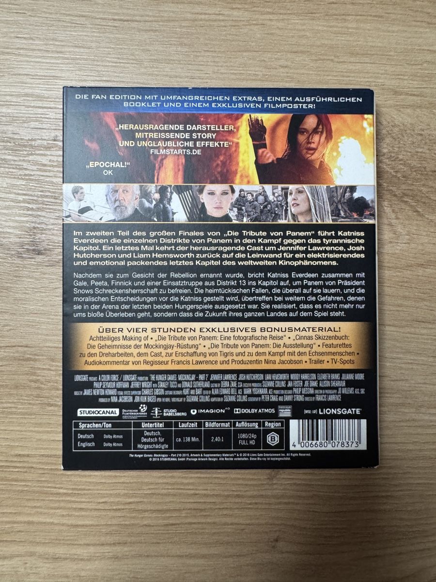 Tutti i DVDs: Die Tribute von Panem - Mockingjay Teil 2, Fan Edition – Usato da Biberist venduto da etesummer 1