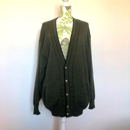Vintage Geiger Strickweste Wolle, Grösse 58/XXL