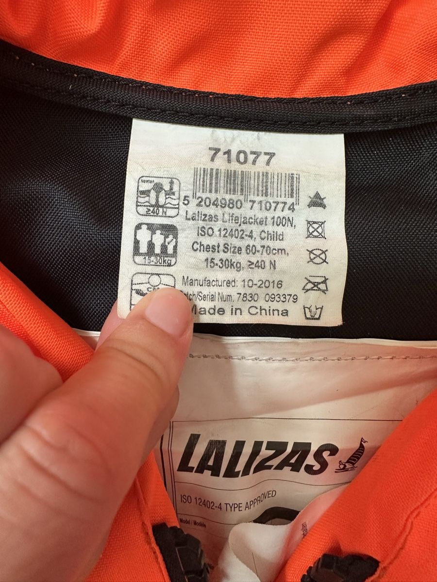 Giubbotti di salvataggio: Lalizas Rettungsweste 15-30 kg – Usato da Birr venduto da YMCA123 2