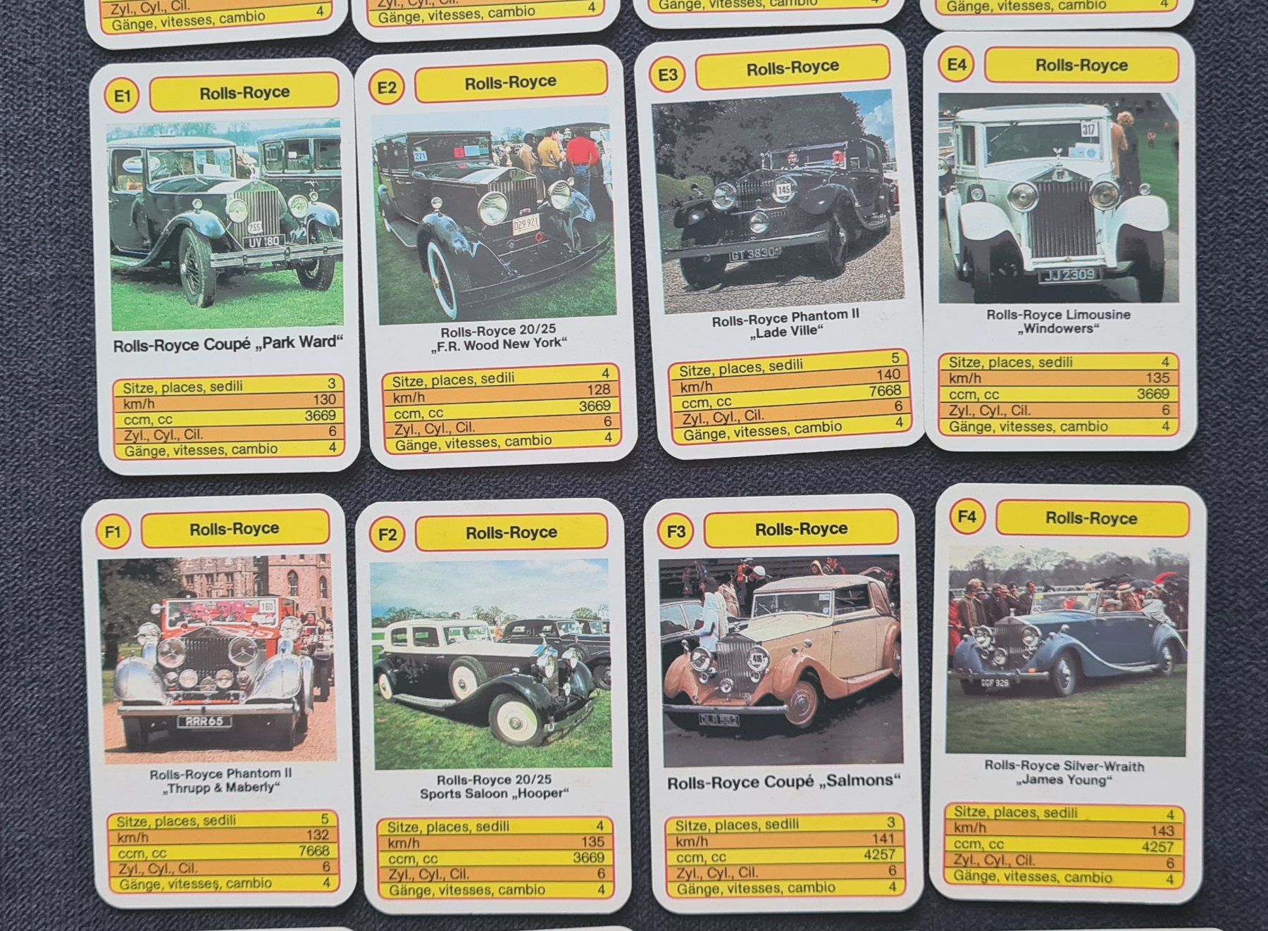 Giochi: Quartett Rolls Royce Auto Oldtimer Classic Car Top Ass – Usato da Steffisburg venduto da Black-Jack 4