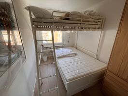 Hochbett Metall weiss in gutem Zustand abzuholen in Davos