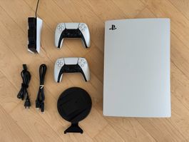 Sony PlayStation 5 Disc Edition + 2 Controller + Ladestation