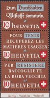 1942, Z36a Altstoff 3er-Streifen in 3 Sprachen ** 100.-