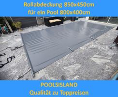 Rollabdeckung Klassik 850x450cm Poolabdeckung Poolblache