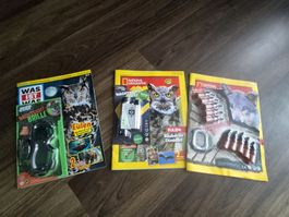 National Geographic Kids / was ist was, 3 Magazine neuwertig