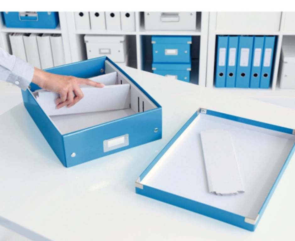 Casse di trasporto: 6 Stk. Organisationsbox Click & Store WOW, A4, blau LEITZ – Nuovo e nell'imballaggio originale da Necker venduto da liq24 2