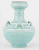 China Qianlong wohl 20Jh chinesische celadon Porzellan Vase