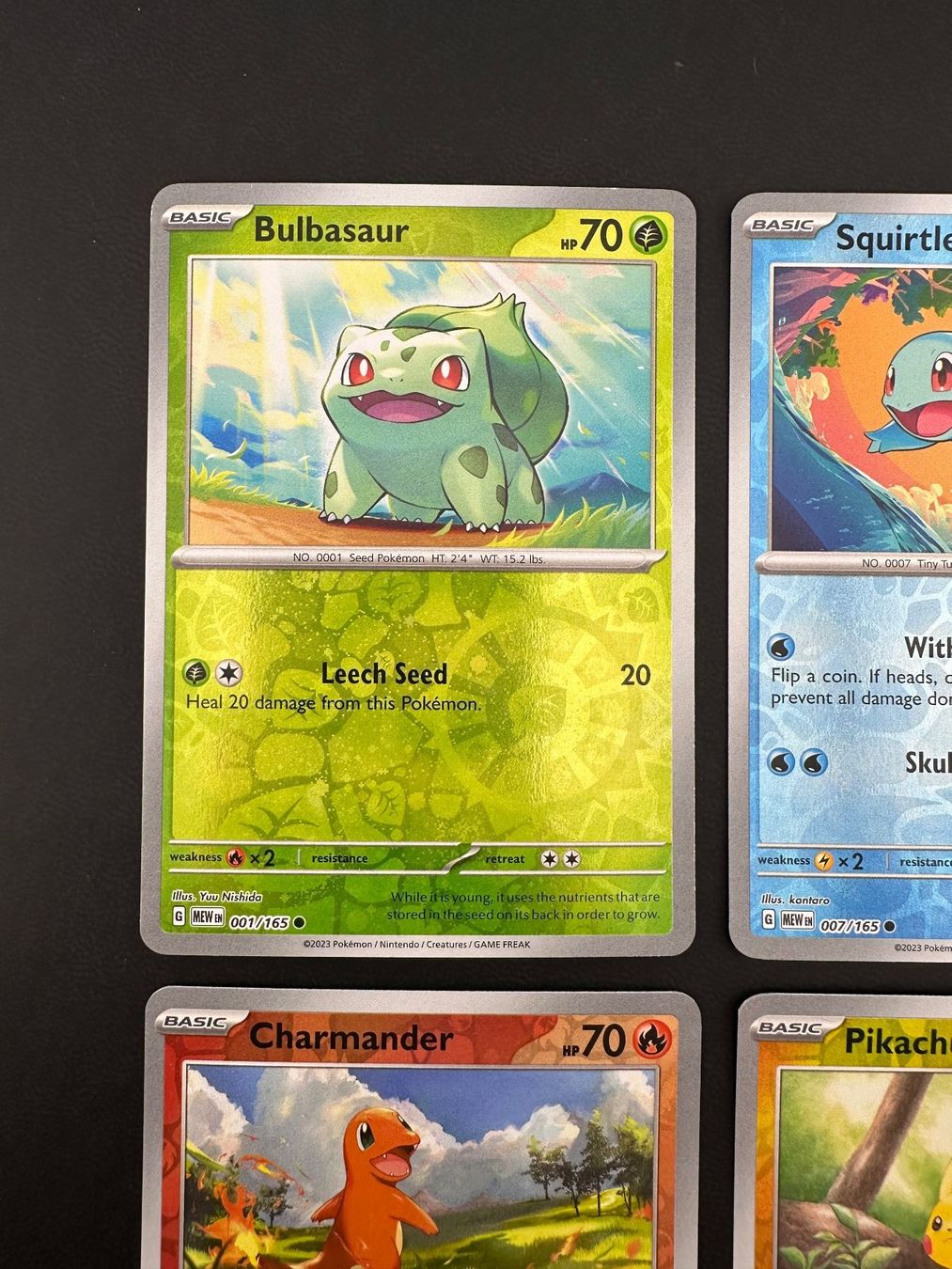 Pokémon Cartes à collectionner: 151 Reverse Holo EN Bulbasaur, Charmander, Squirtle, Pikachu – D'occasion à Obergerlafingen par collector-shop.ch 1