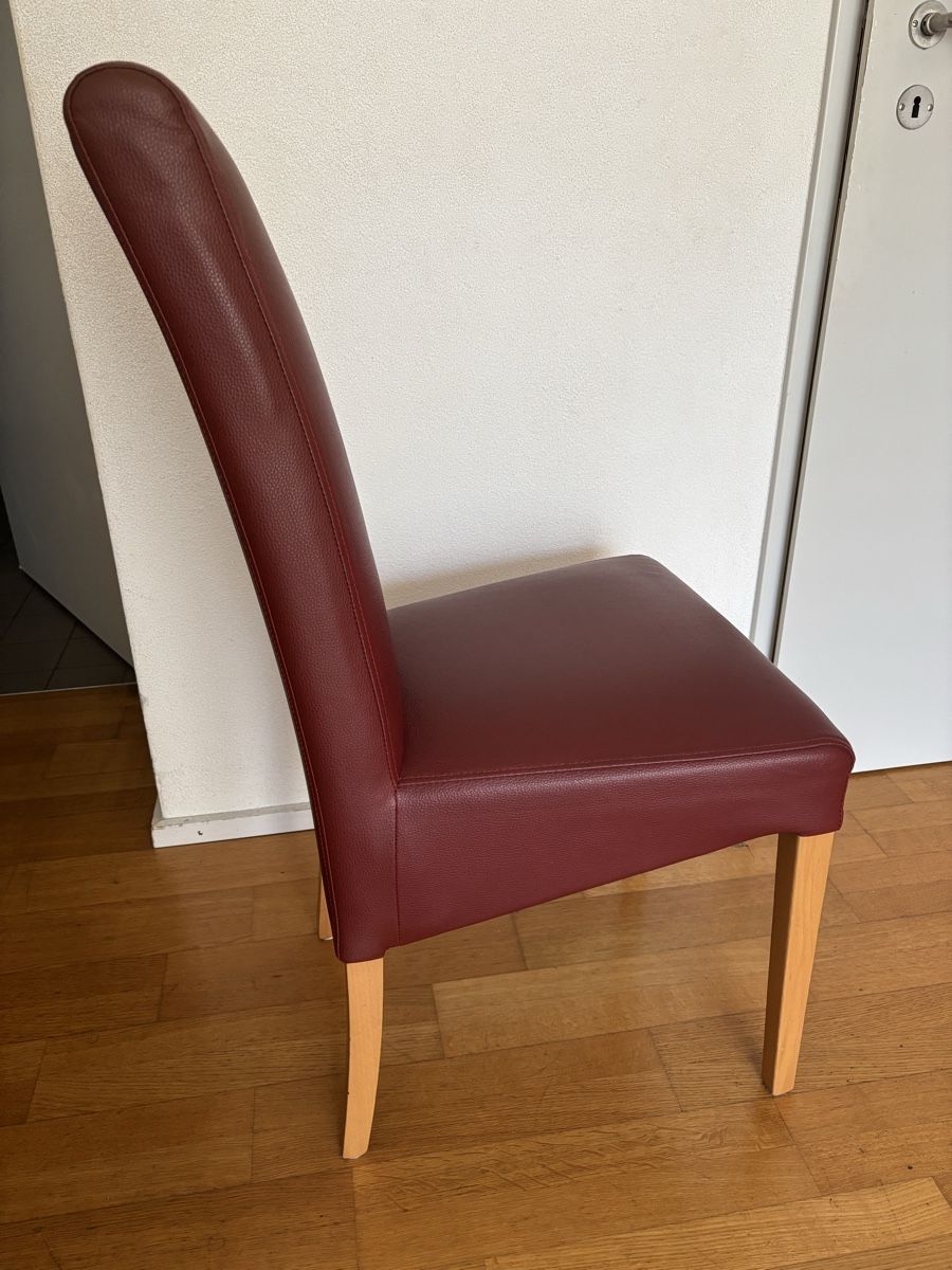 Livique Stühle: 6 Esszimmer-Stühle rot – Gebraucht aus Zürich von moinmoin2010 1