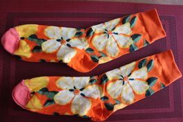 1 Paar Damen Dicke Mischgewebe Blumensocken Total Süss NEU