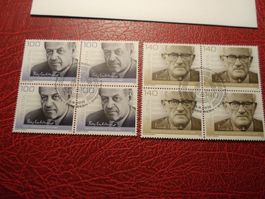 Satz Schweizer Komponisten 2010, FDC + Lose Viererblock ET-o