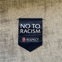 Authentic Fanion UEFA "NO TO RACISM" Respect Football