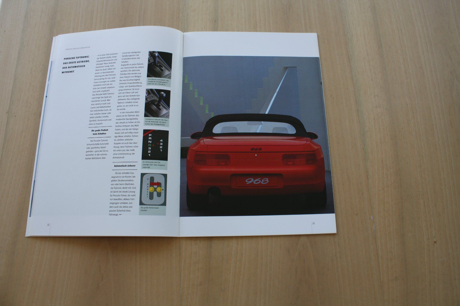 Porsche Documenti: Porsche 968 Prospekt mit Datenblatt 1992 – Usato da Wikon venduto da erwin400 4